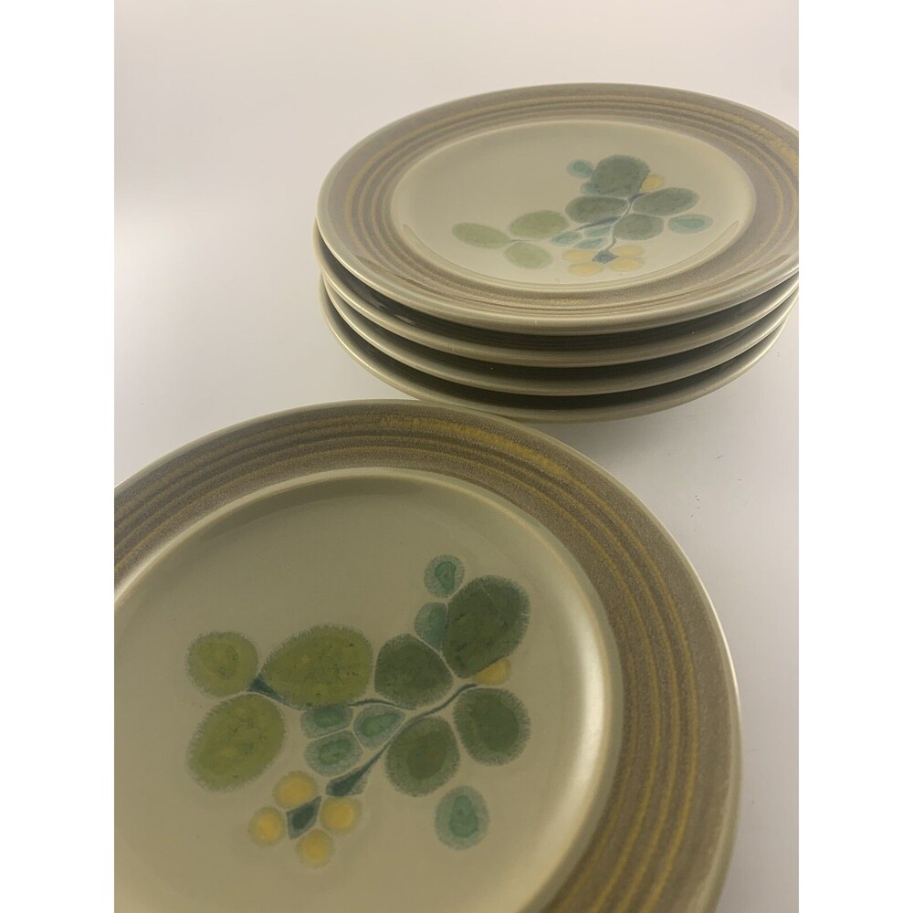 Franciscan Earthenware Pebble Beach bread plates (set of 5) vintage 60s-70s